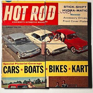 Hot Rod Magazine Cover as Drink Coasters Corvair Falcon Valiant February 1960